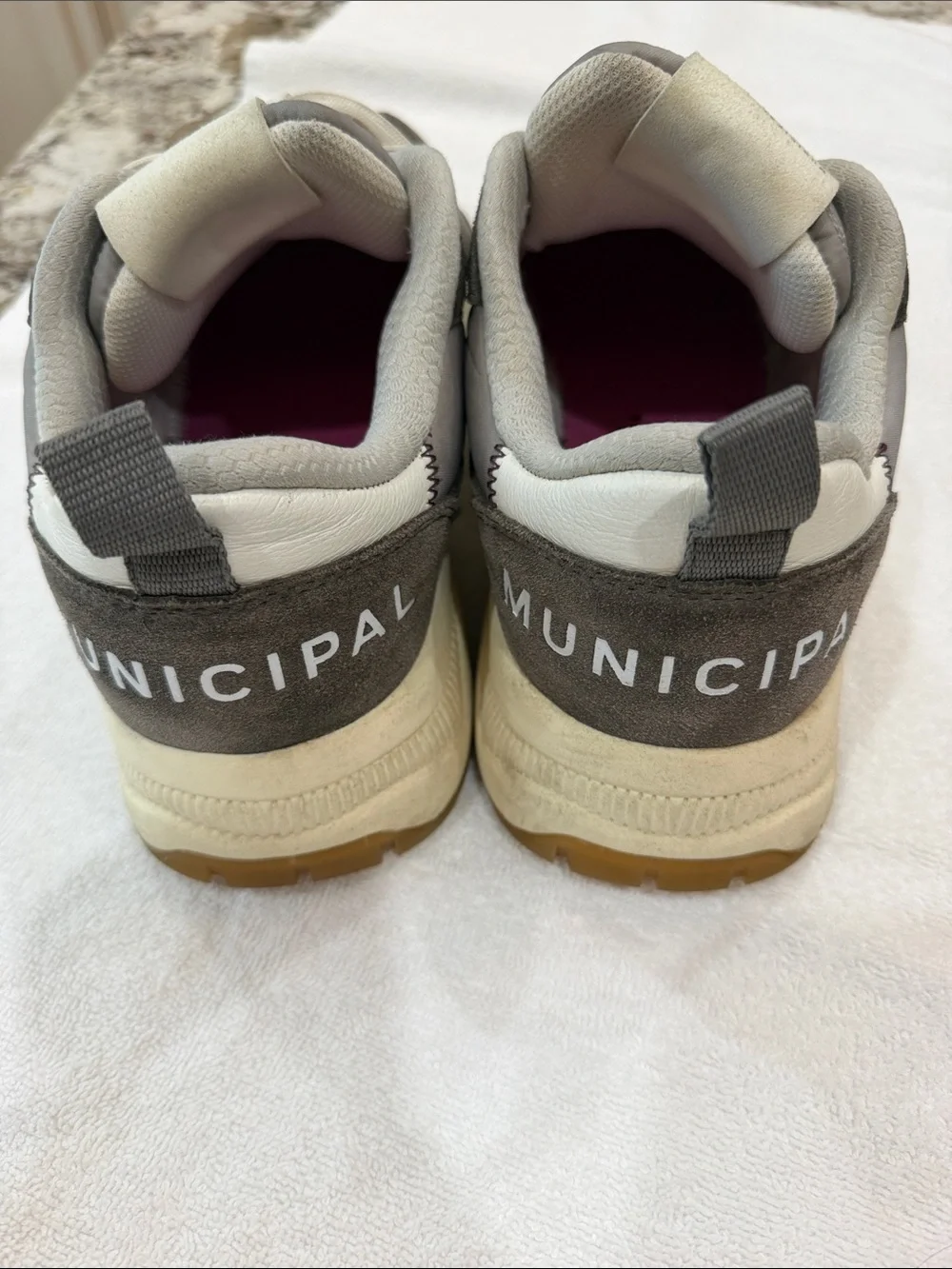 Men's Municipal 11.5 Grey Mesh & Suede Athletic Sneakers - Neutral Grey